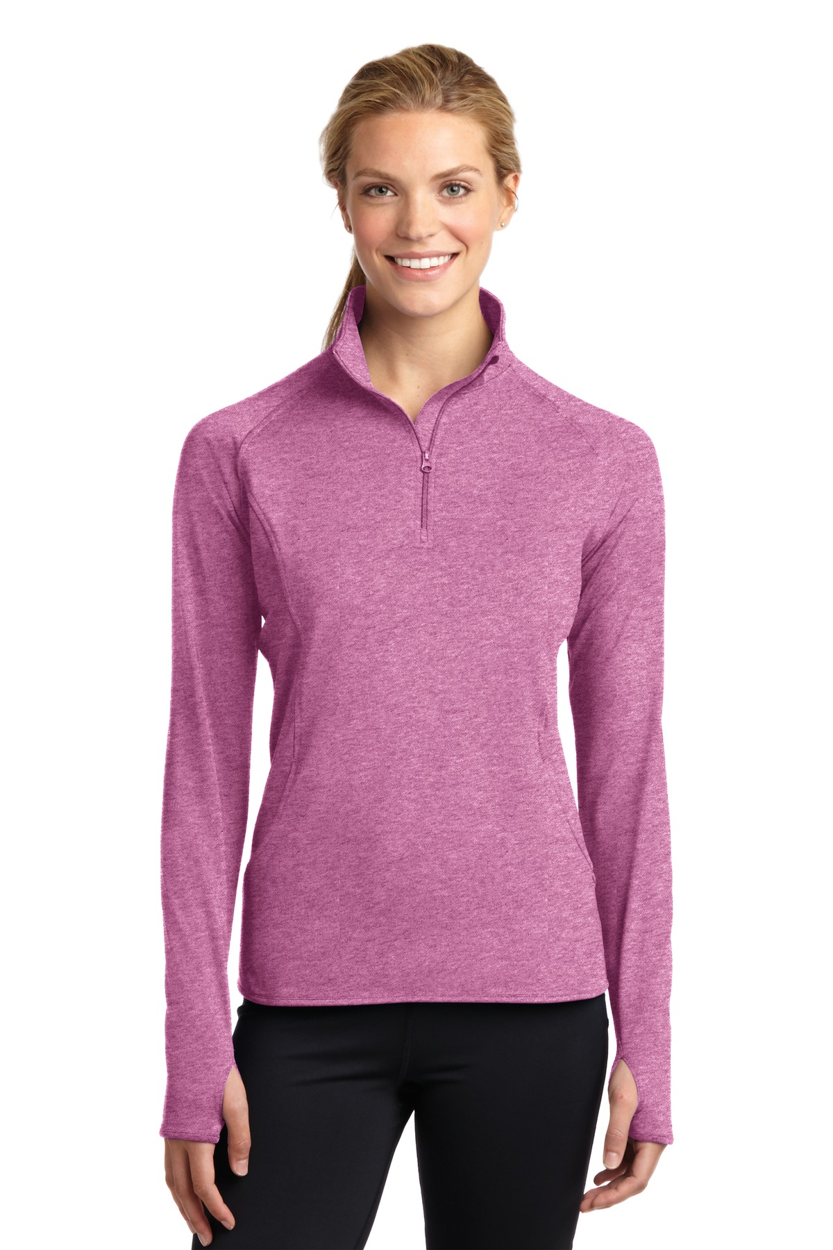 Sport-Tek LST850 Ladies Long Sleeve Sport Wick Stretch Half Zip Pullover