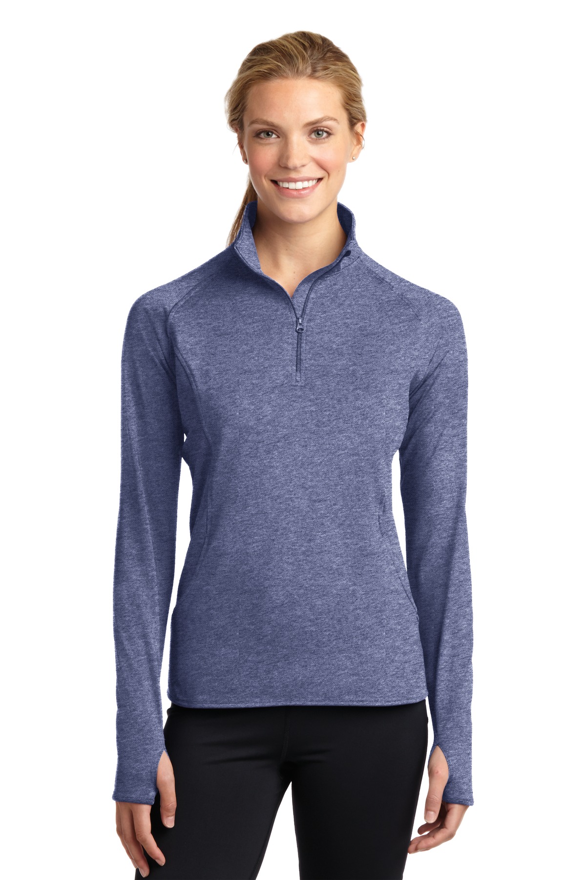 Sport-Tek LST850 Ladies Long Sleeve Sport Wick Stretch Half Zip Pullover