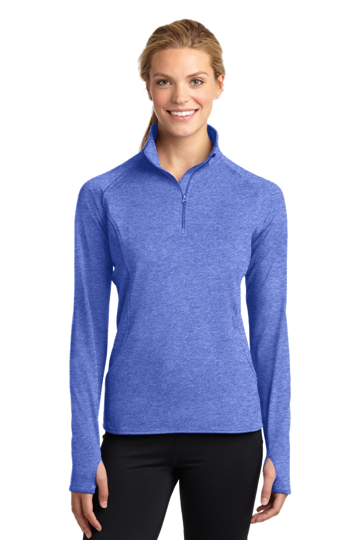 Sport-Tek LST850 Ladies Long Sleeve Sport Wick Stretch Half Zip Pullover