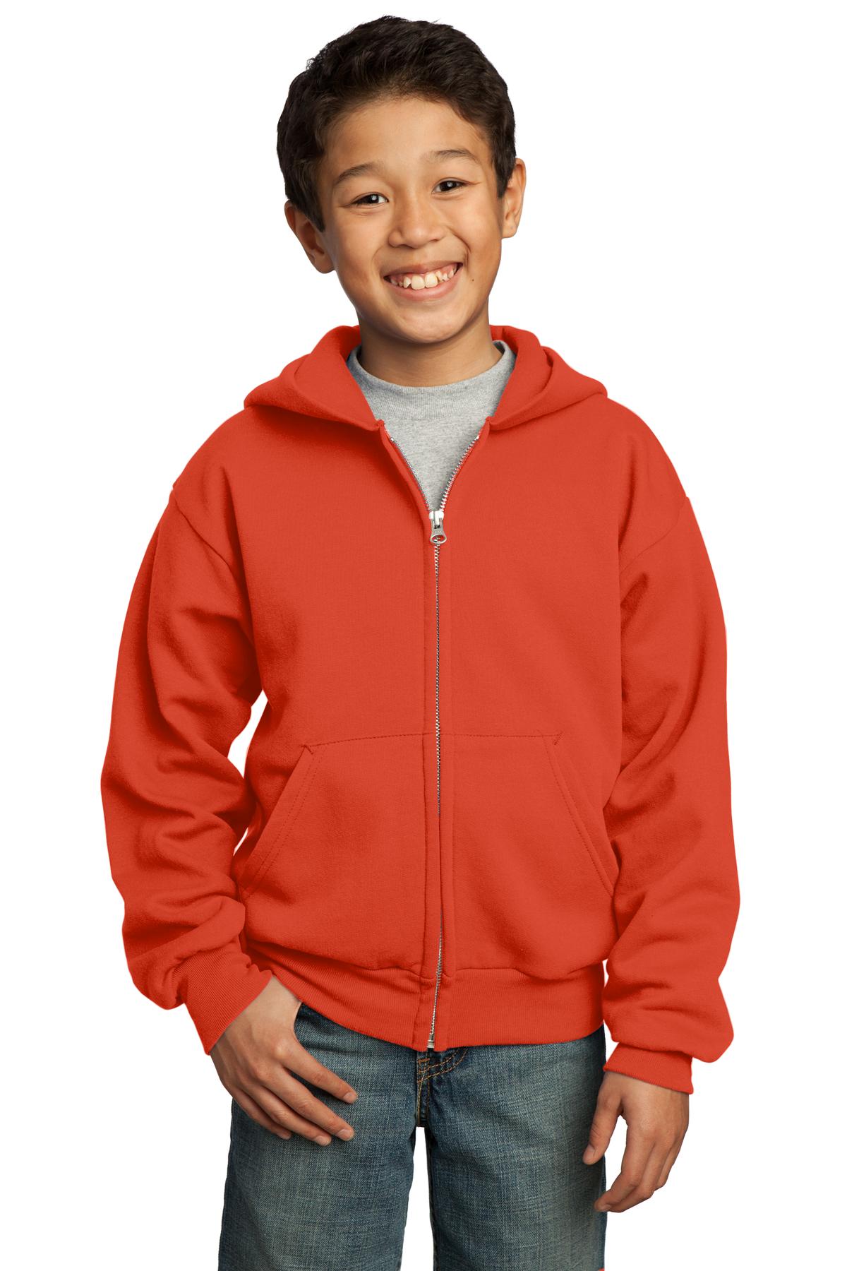 Port & Company PC90YZH Youth Fleece Full-Zip Hoodie Sweatshirt - Pack Of 2 - Picture 17 of 22