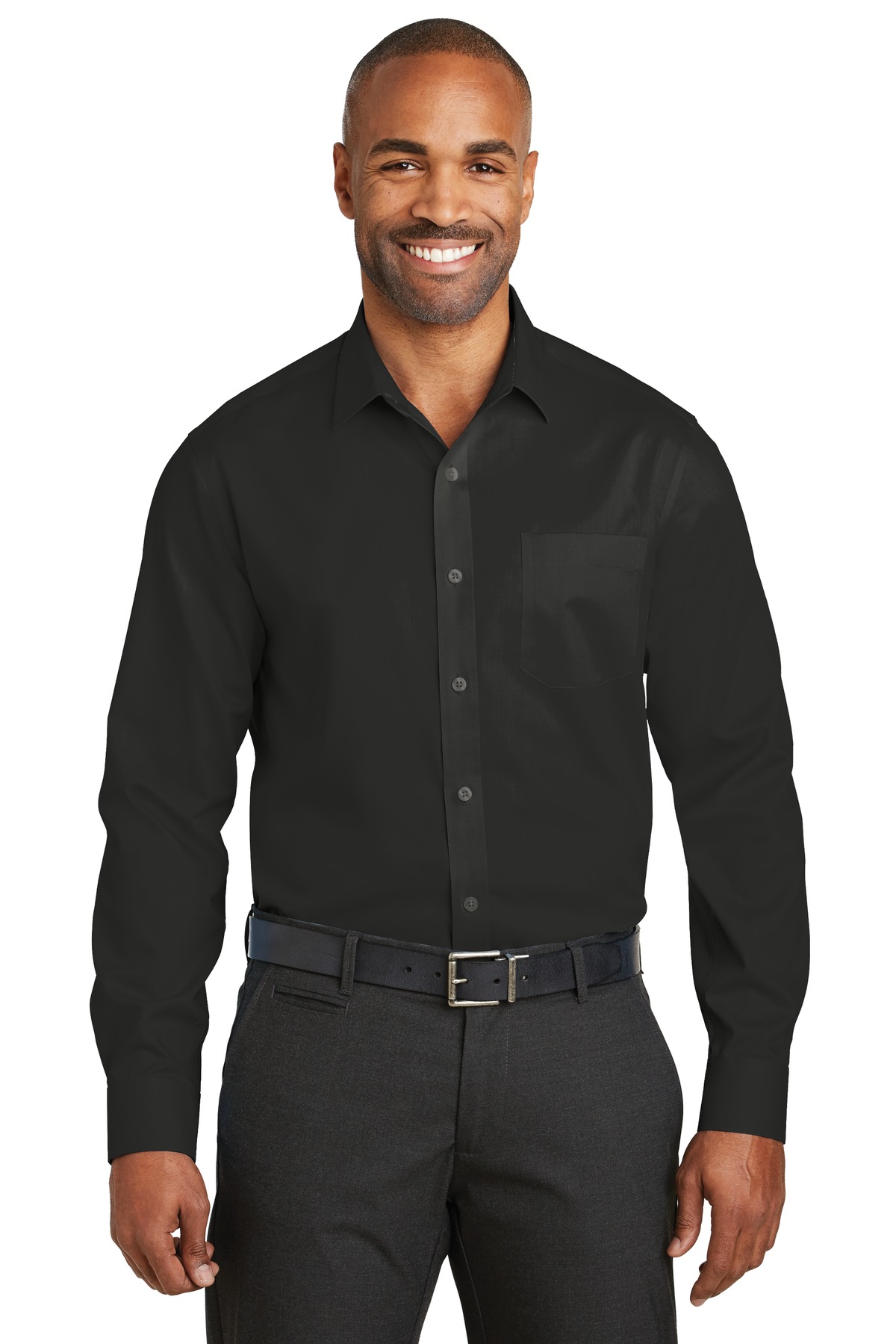 Red House RH80 Men's Long Sleeve Slim Fit Non-Iron Twill Shirt - Picture 2 of 7