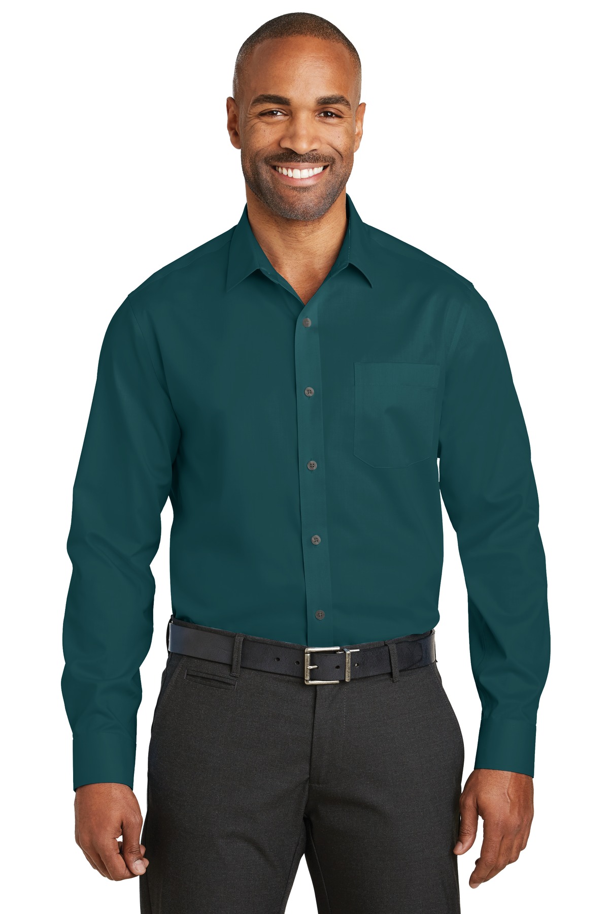 Red House RH80 Men's Long Sleeve Slim Fit Non-Iron Twill Shirt - Picture 3 of 7