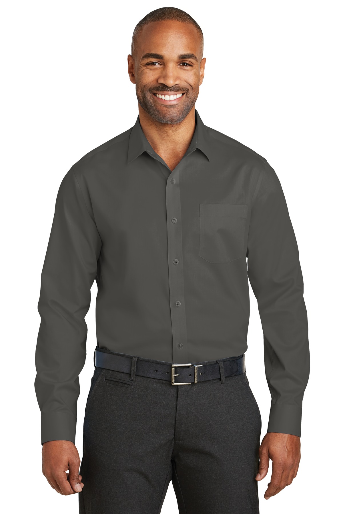 Red House RH80 Men's Long Sleeve Slim Fit Non-Iron Twill Shirt - Picture 5 of 7