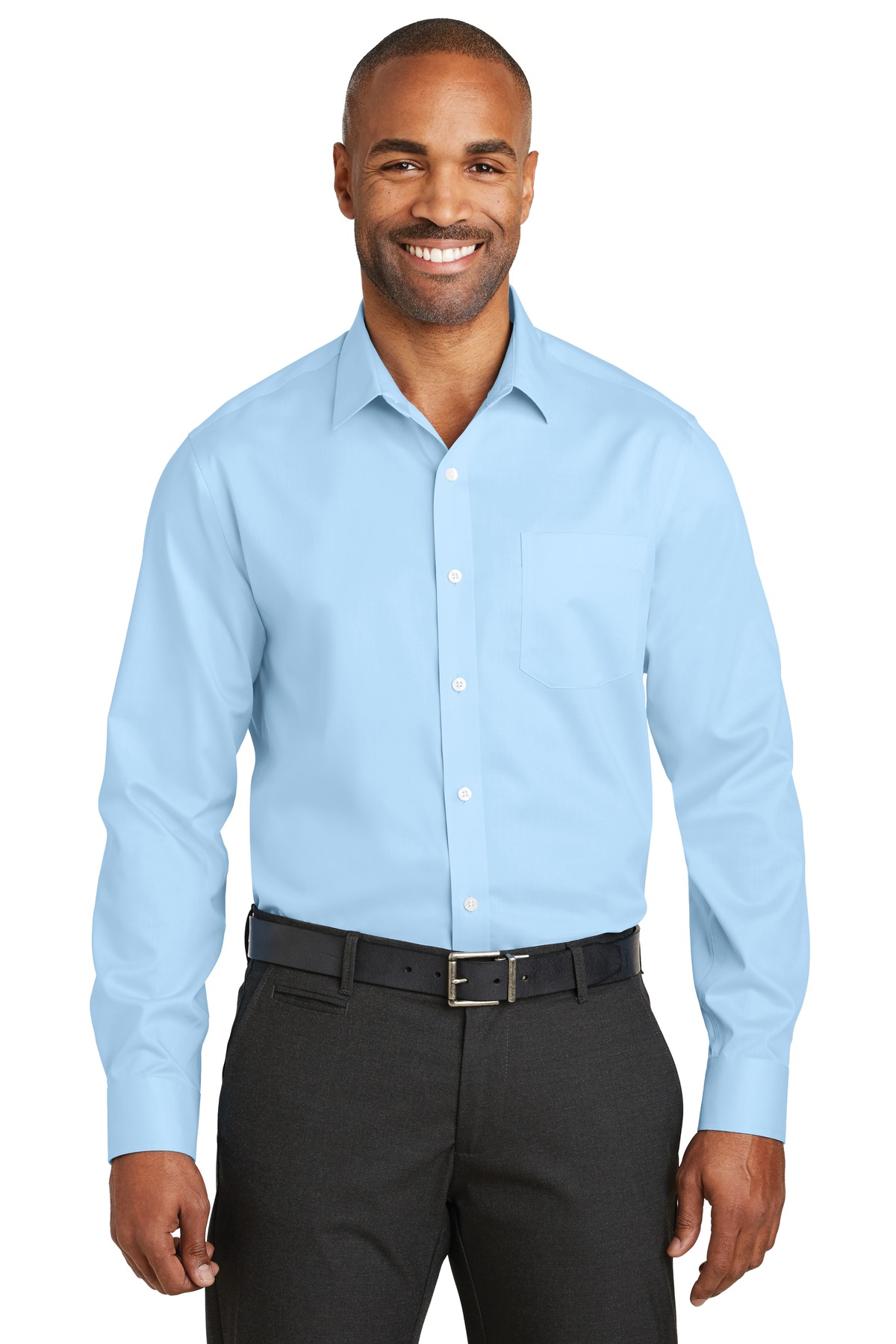 Red House RH80 Men's Long Sleeve Slim Fit Non-Iron Twill Shirt - Picture 6 of 7