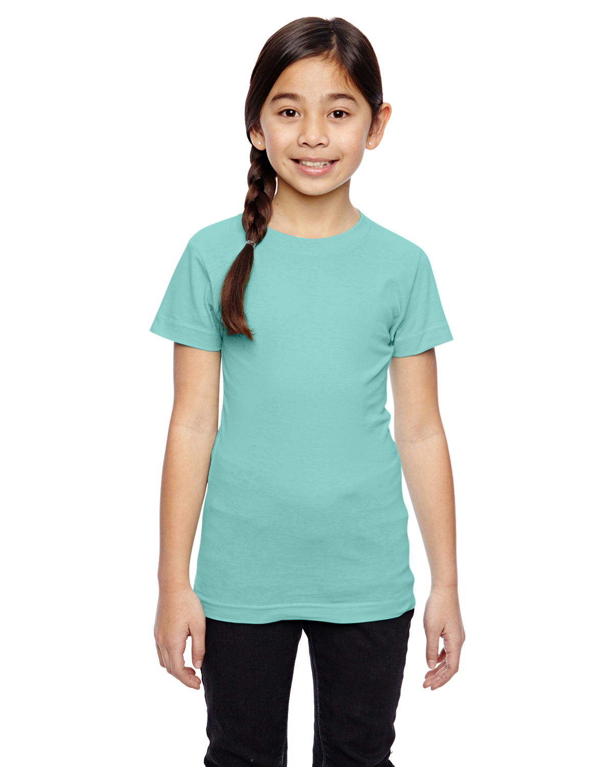 LAT Apparel 2616 Girls Fine Jersey Tee Top Stylish Plain T-Shirt - Picture 7 of 26