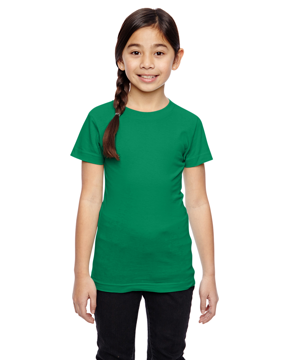 LAT Apparel 2616 Girls Fine Jersey Tee Top Stylish Plain T-Shirt - Picture 15 of 26