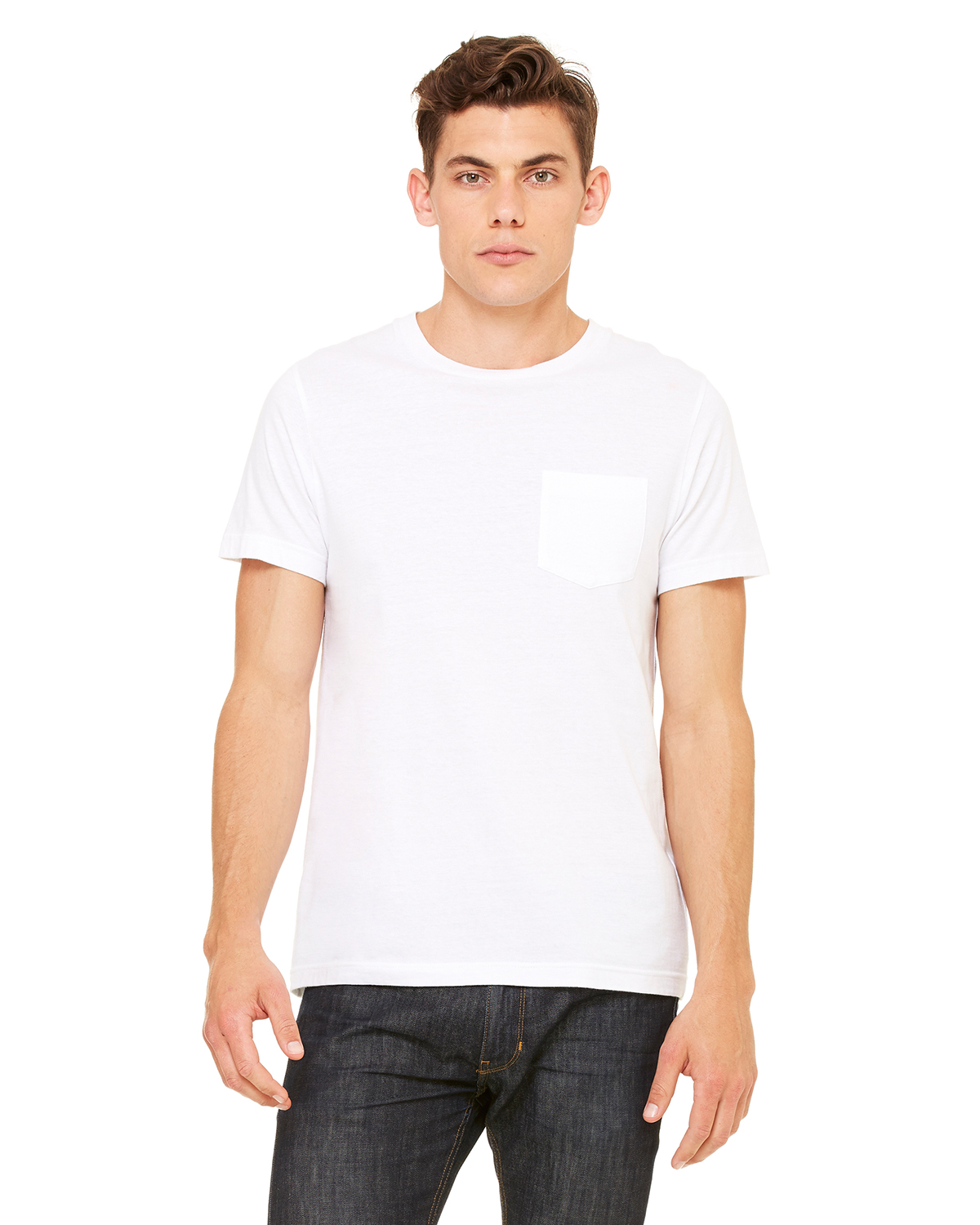 Bella + Canvas 3021 Men's Jersey Short Sleeve Pocket Tee Top T-Shirt - Picture 14 of 16