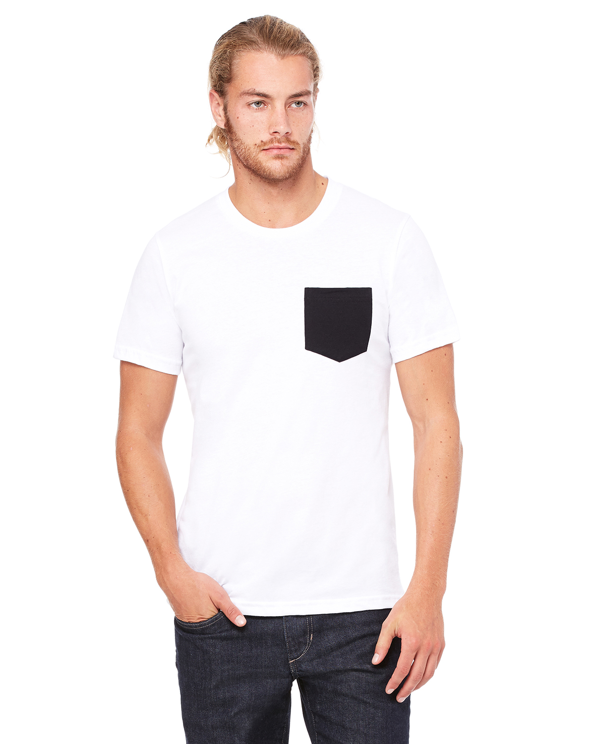 Bella + Canvas 3021 Men's Jersey Short Sleeve Pocket Tee Top T-Shirt - Picture 16 of 16