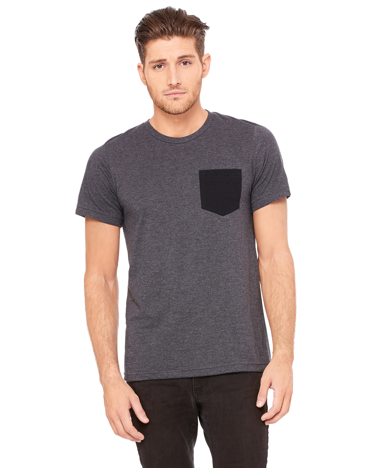 Bella + Canvas 3021 Men's Jersey Short Sleeve Pocket Tee Top T-Shirt - Picture 7 of 16