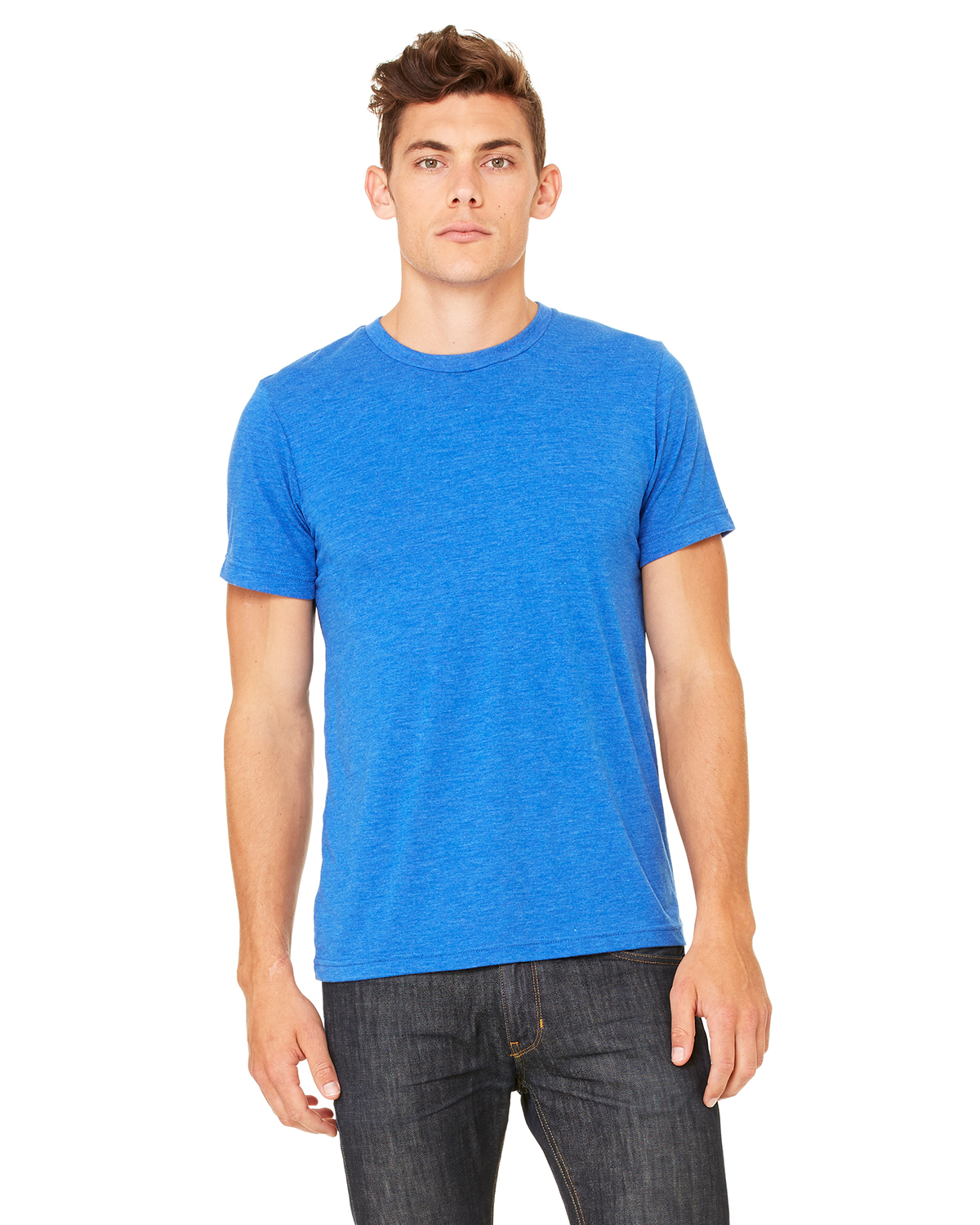 Bella+Canvas Mens Triblend Short Sleeve Crewneck XS-XL T-Shirt R-3413C ...