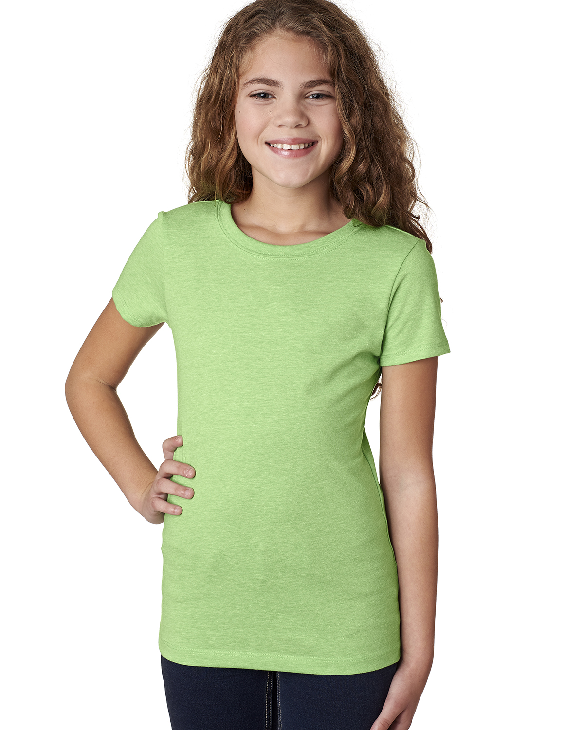 Next Level Apparel 3712 Girls Princess CVC Short Sleeve Tee Top Stylish T-Shirt - Picture 2 of 15