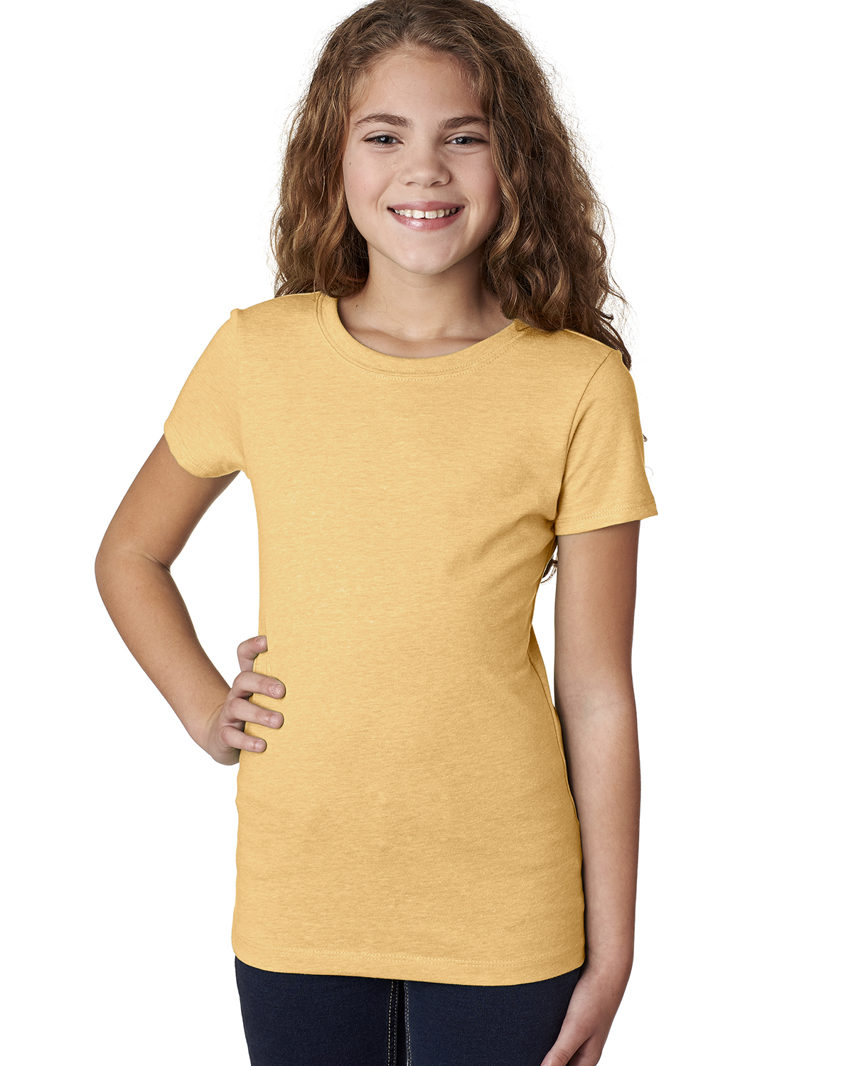Next Level Apparel 3712 Girls Princess CVC Short Sleeve Tee Top Stylish T-Shirt - Picture 3 of 15