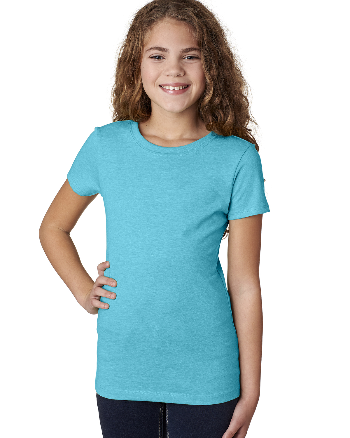 Next Level Apparel 3712 Girls Princess CVC Short Sleeve Tee Top Stylish T-Shirt - Picture 4 of 15