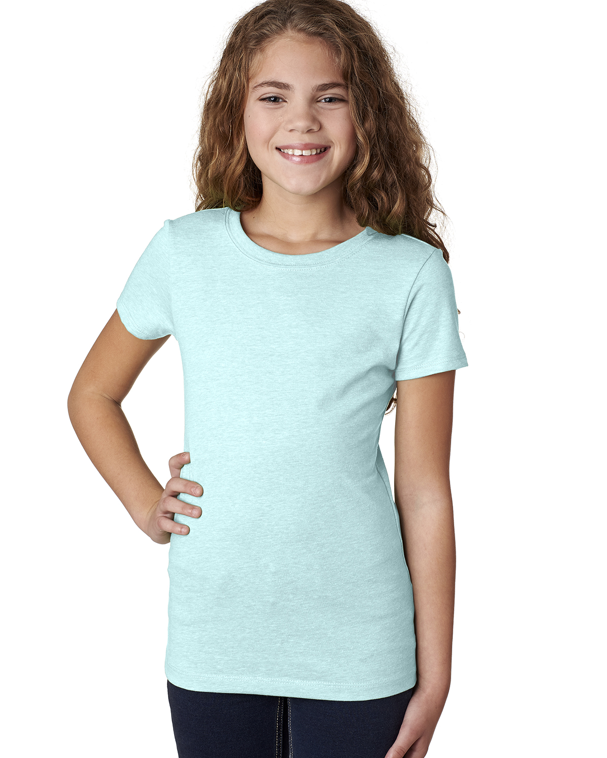 Next Level Apparel 3712 Girls Princess CVC Short Sleeve Tee Top Stylish T-Shirt - Picture 5 of 15