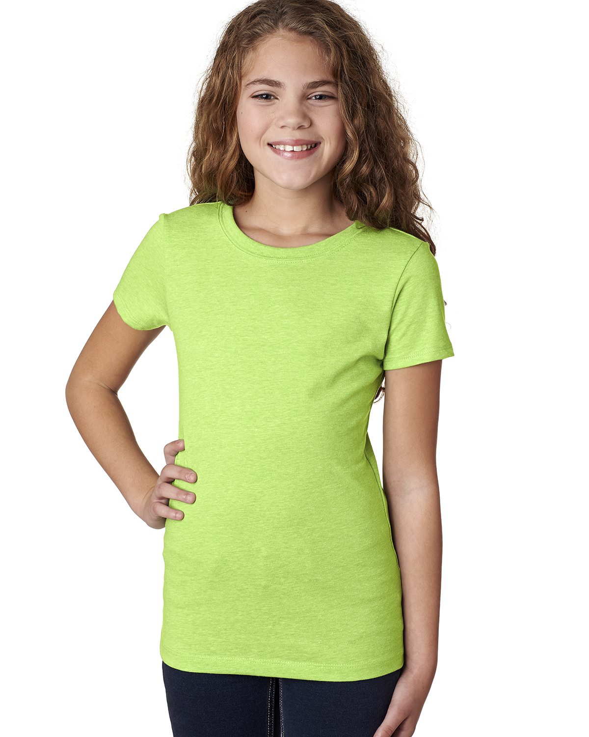 Next Level Apparel 3712 Girls Princess CVC Short Sleeve Tee Top Stylish T-Shirt - Picture 8 of 15