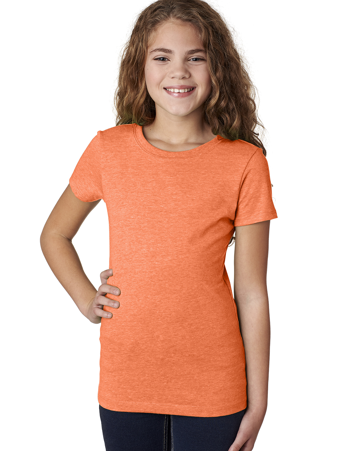 Next Level Apparel 3712 Girls Princess CVC Short Sleeve Tee Top Stylish T-Shirt - Picture 9 of 15