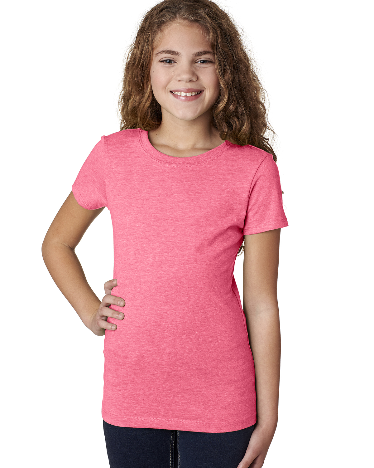 Next Level Apparel 3712 Girls Princess CVC Short Sleeve Tee Top Stylish T-Shirt - Picture 10 of 15
