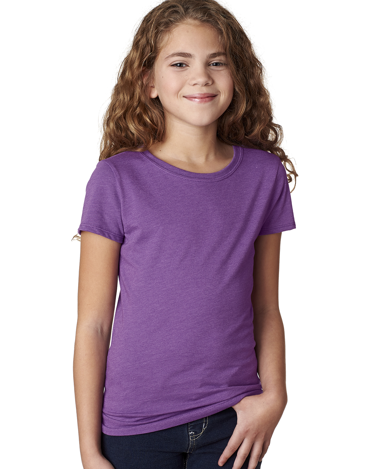 Next Level Apparel 3712 Girls Princess CVC Short Sleeve Tee Top Stylish T-Shirt - Picture 13 of 15