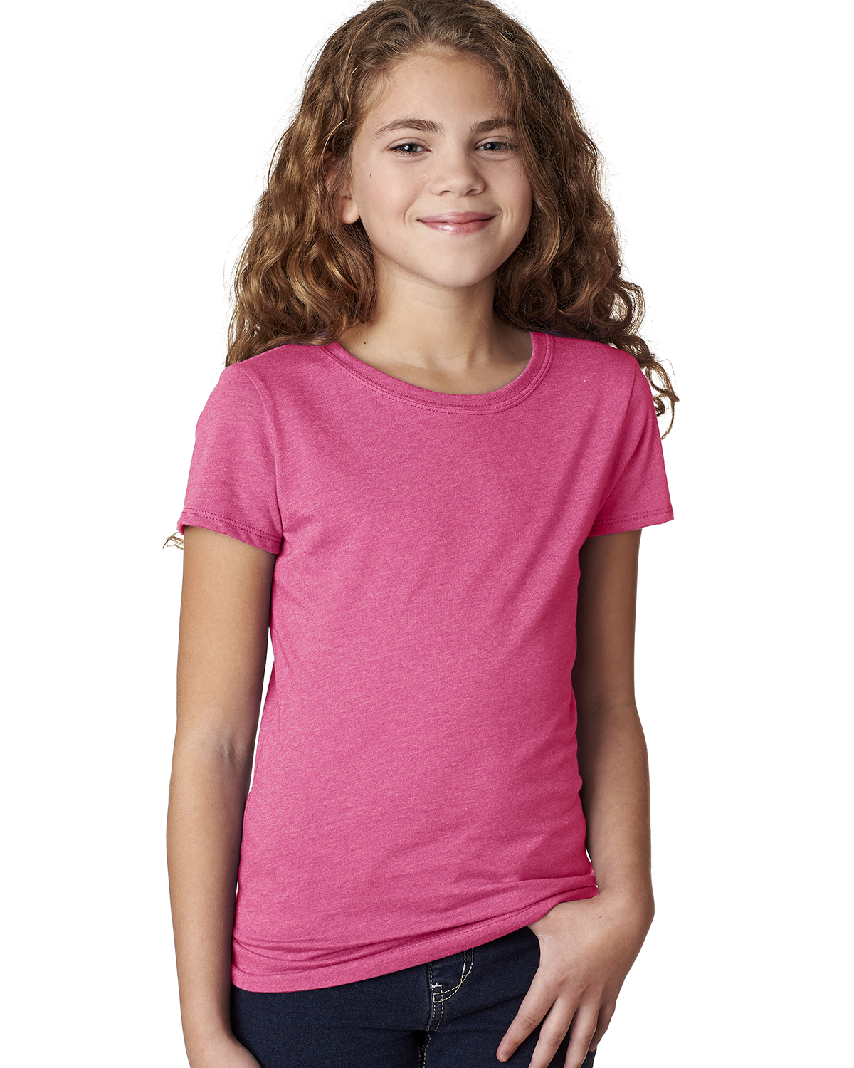 Next Level Apparel 3712 Girls Princess CVC Short Sleeve Tee Top Stylish T-Shirt - Picture 14 of 15