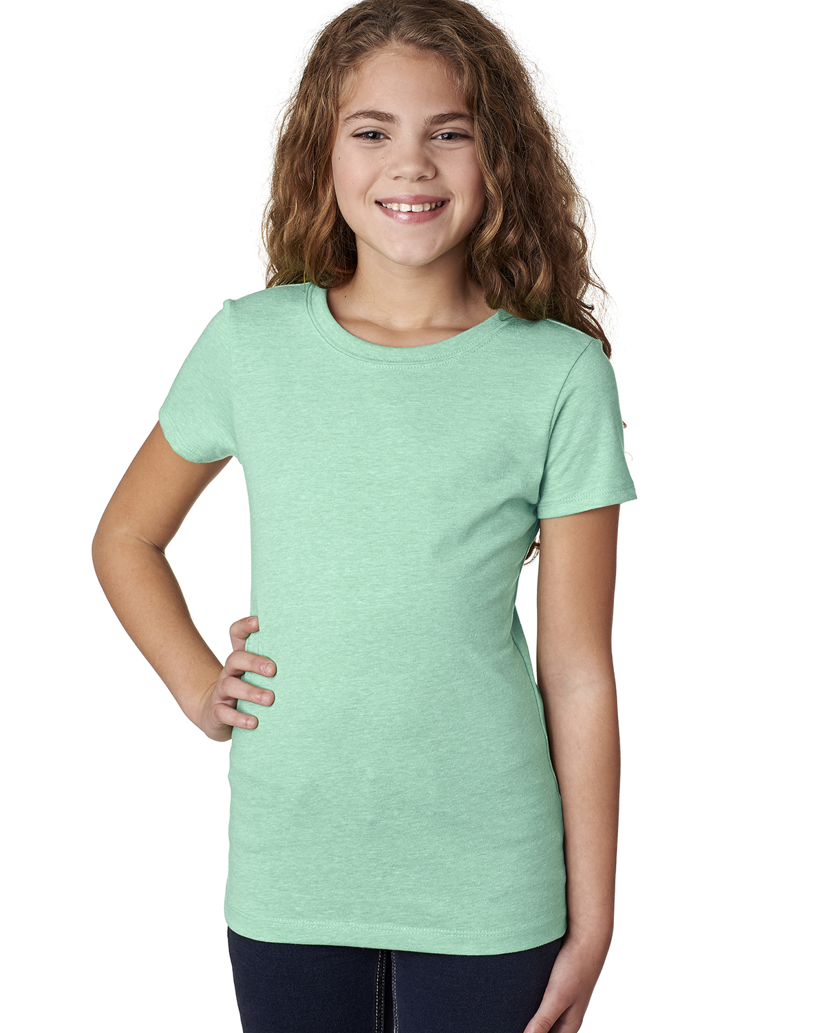 Next Level Apparel 3712 Girls Princess CVC Short Sleeve Tee Top Stylish T-Shirt - Picture 7 of 15