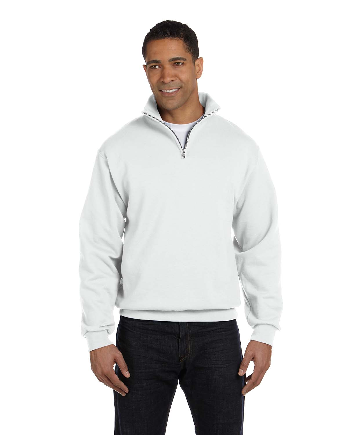 JERZEES 995M Men's NuBlend Long Sleeve 1/4 Zip Cadet Collar Sweatshirt - Picture 14 of 14