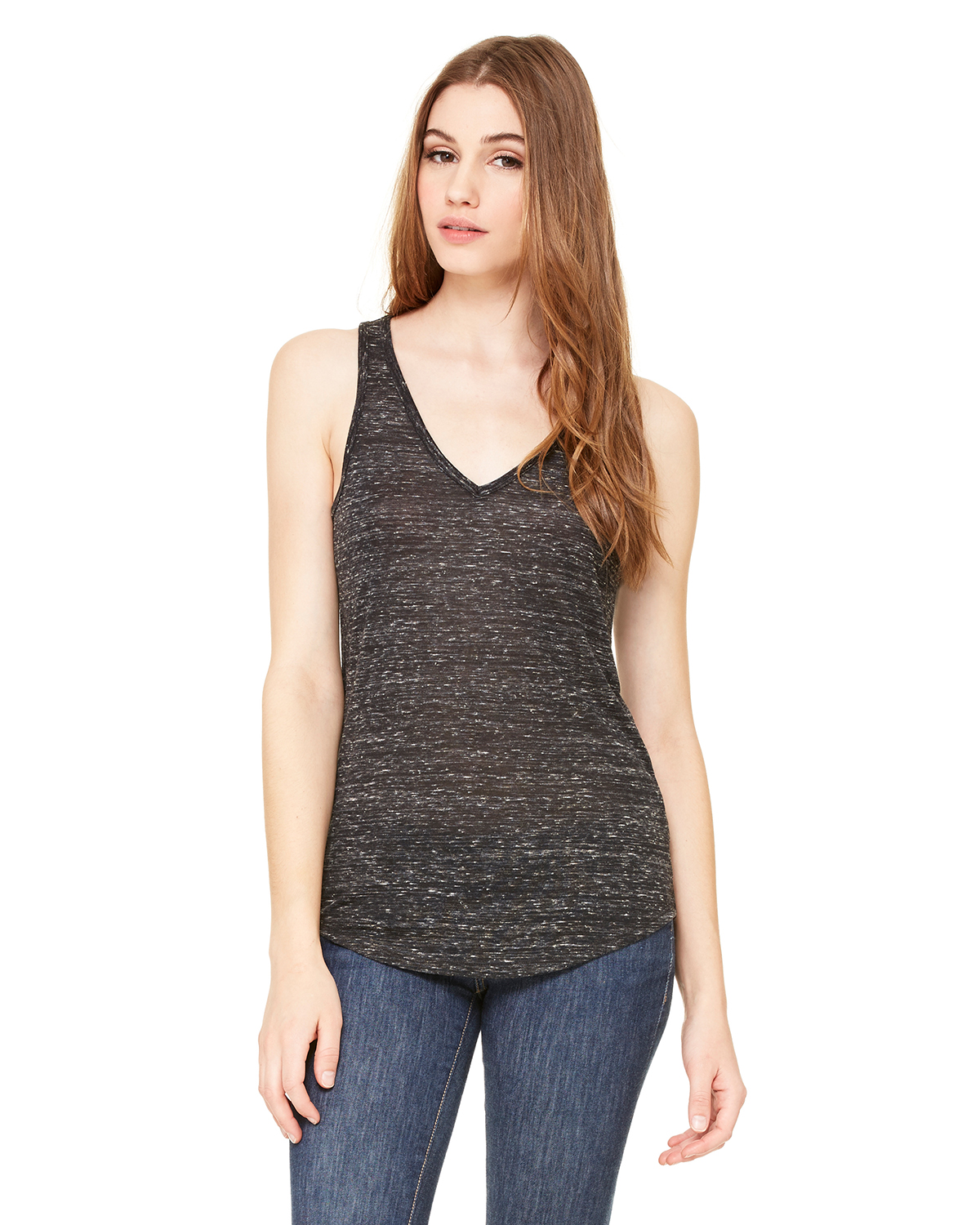 Bella + Canvas B8805 Ladies Sleeveless Flowy V Neck Tank Top - Picture 4 of 12