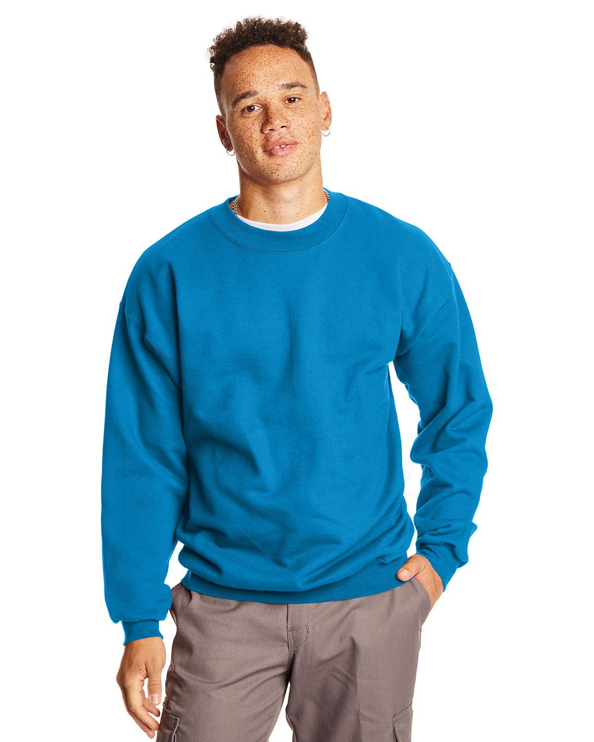 Hanes F260 Adult Ultimate Cotton 90/10 Fleece Crew Long Sleeve Sweatshirt