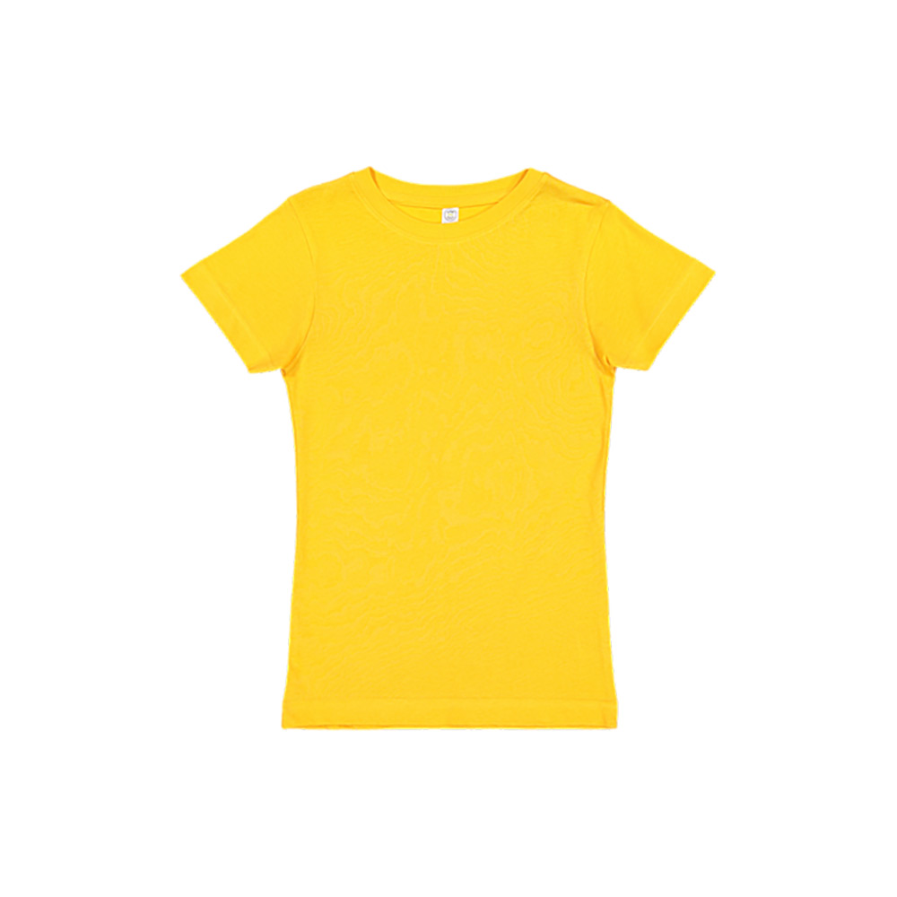 LAT Apparel 2616 Girls Fine Jersey Tee Top Stylish Plain T-Shirt - Picture 11 of 26