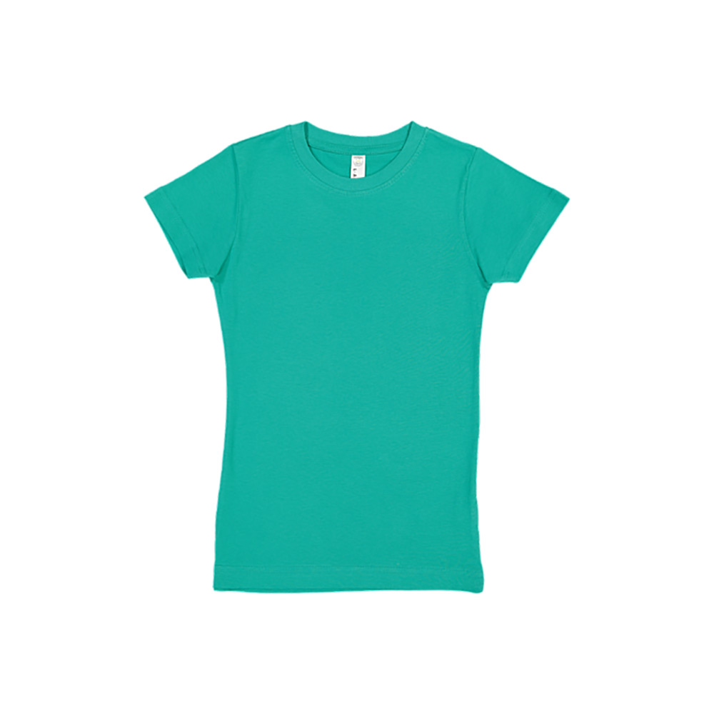 LAT Apparel 2616 Girls Fine Jersey Tee Top Stylish Plain T-Shirt - Picture 14 of 26