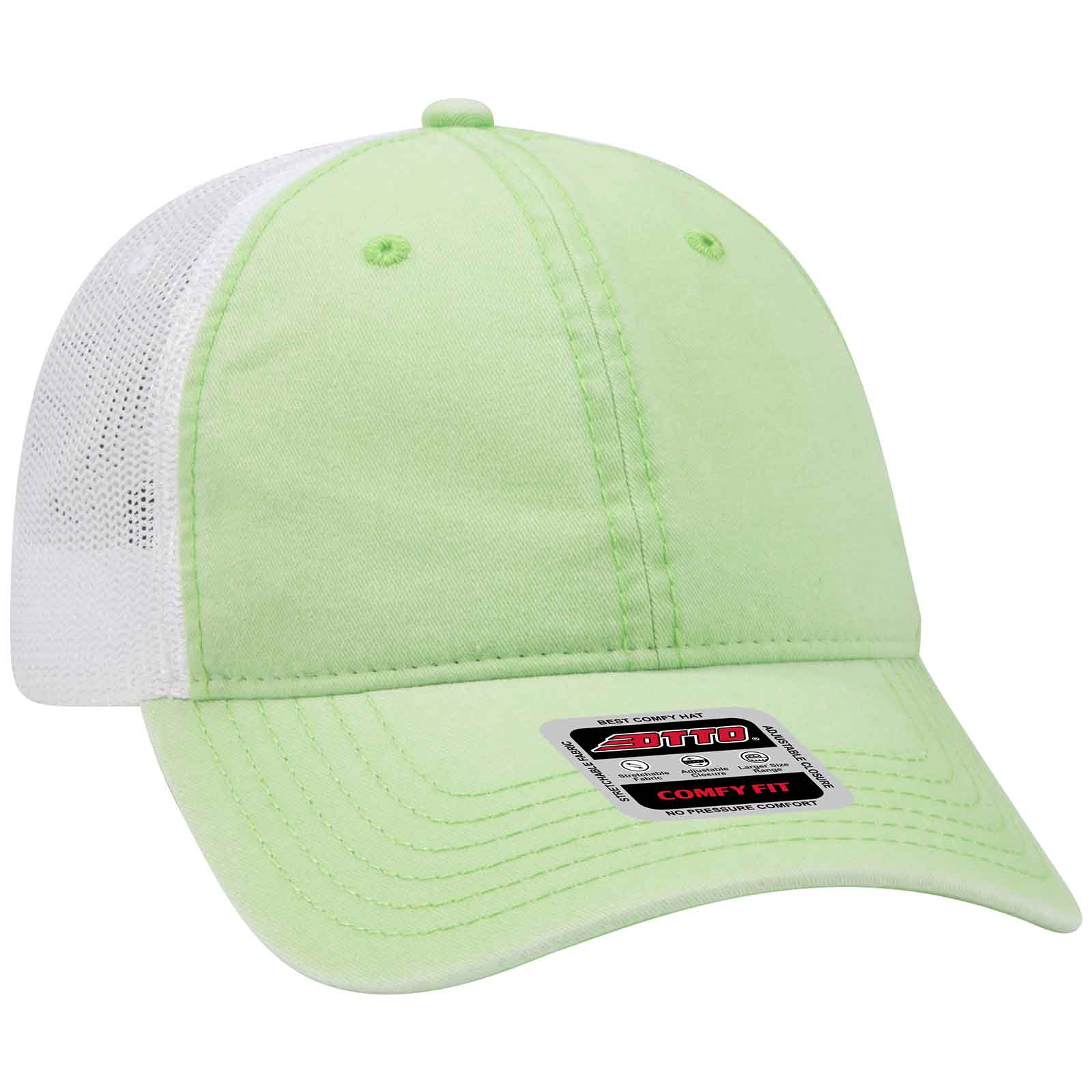 121-1202 OTTO CAP "OTTO COMFY FIT" 6 Panel Low Profile Mesh Back Trucker Hat