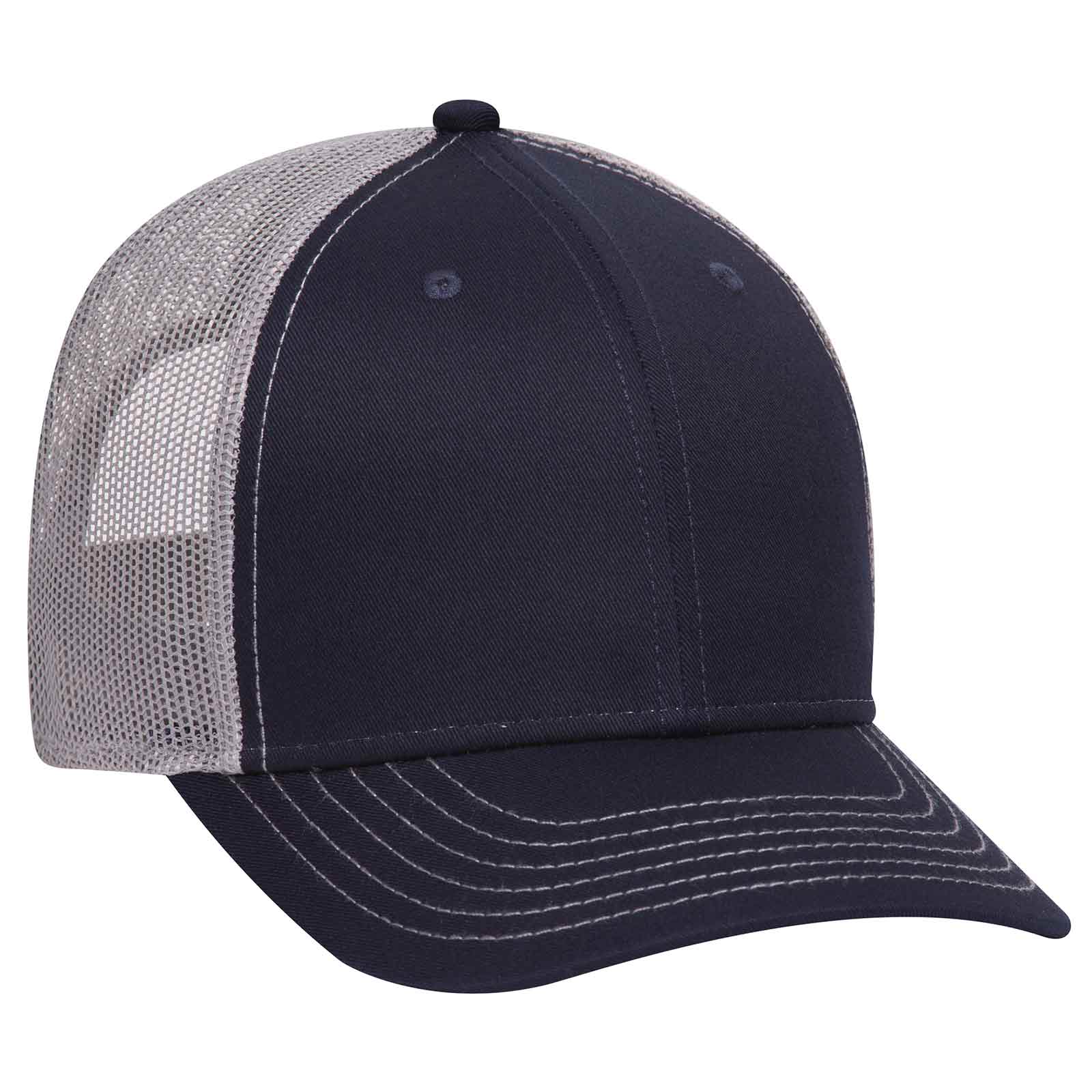 otto cap 6 panel low profile mesh back trucker hat