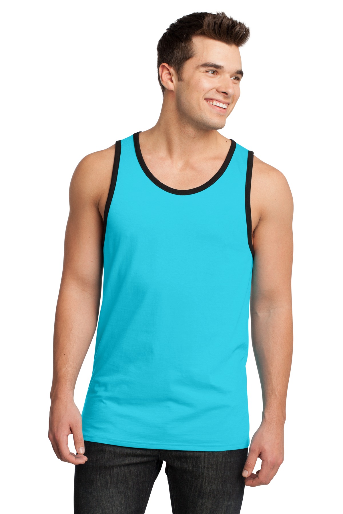 District Men's Cool Ringer Standard Tank, DT1500, Large | eBay