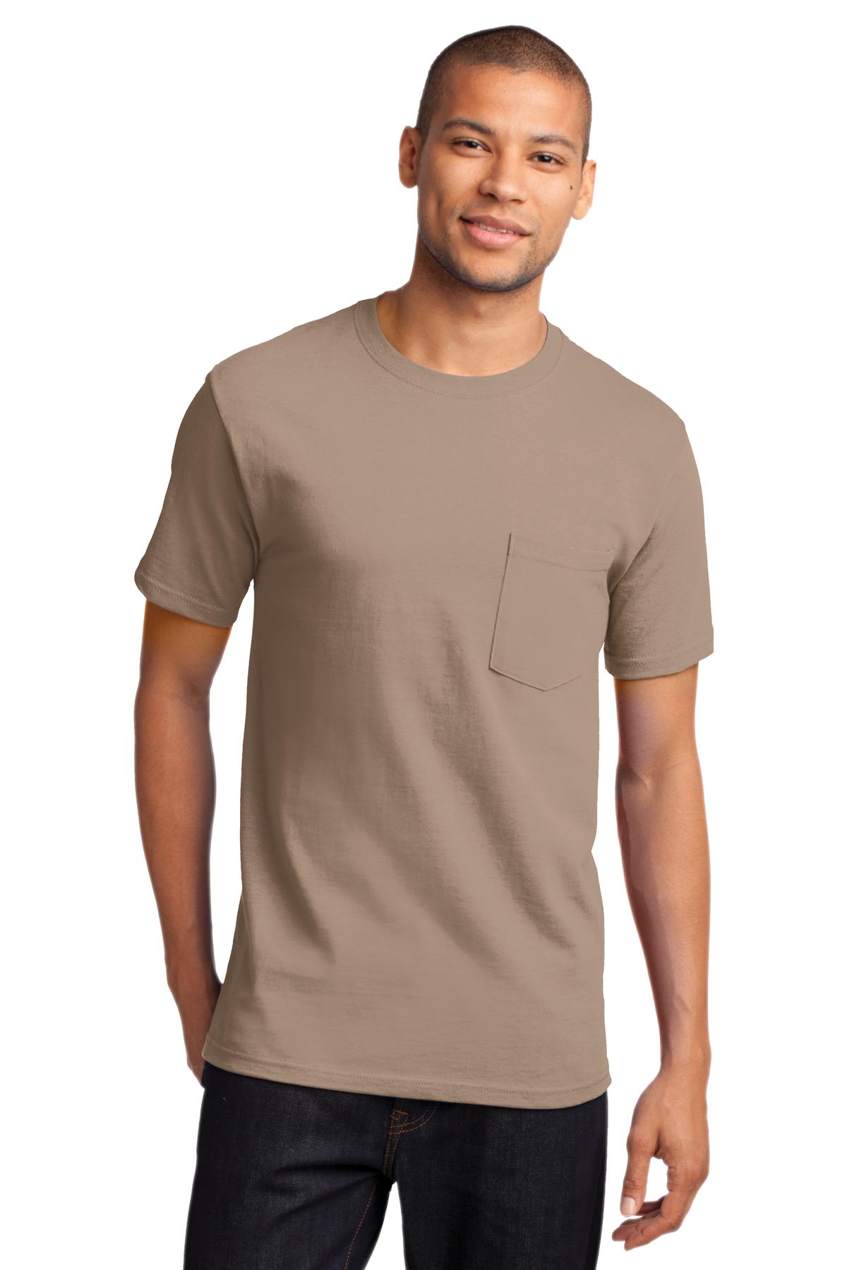 Port & Company Mens Big & Tall Short Sleeve Essential Pocket T-Shirt PC61PT