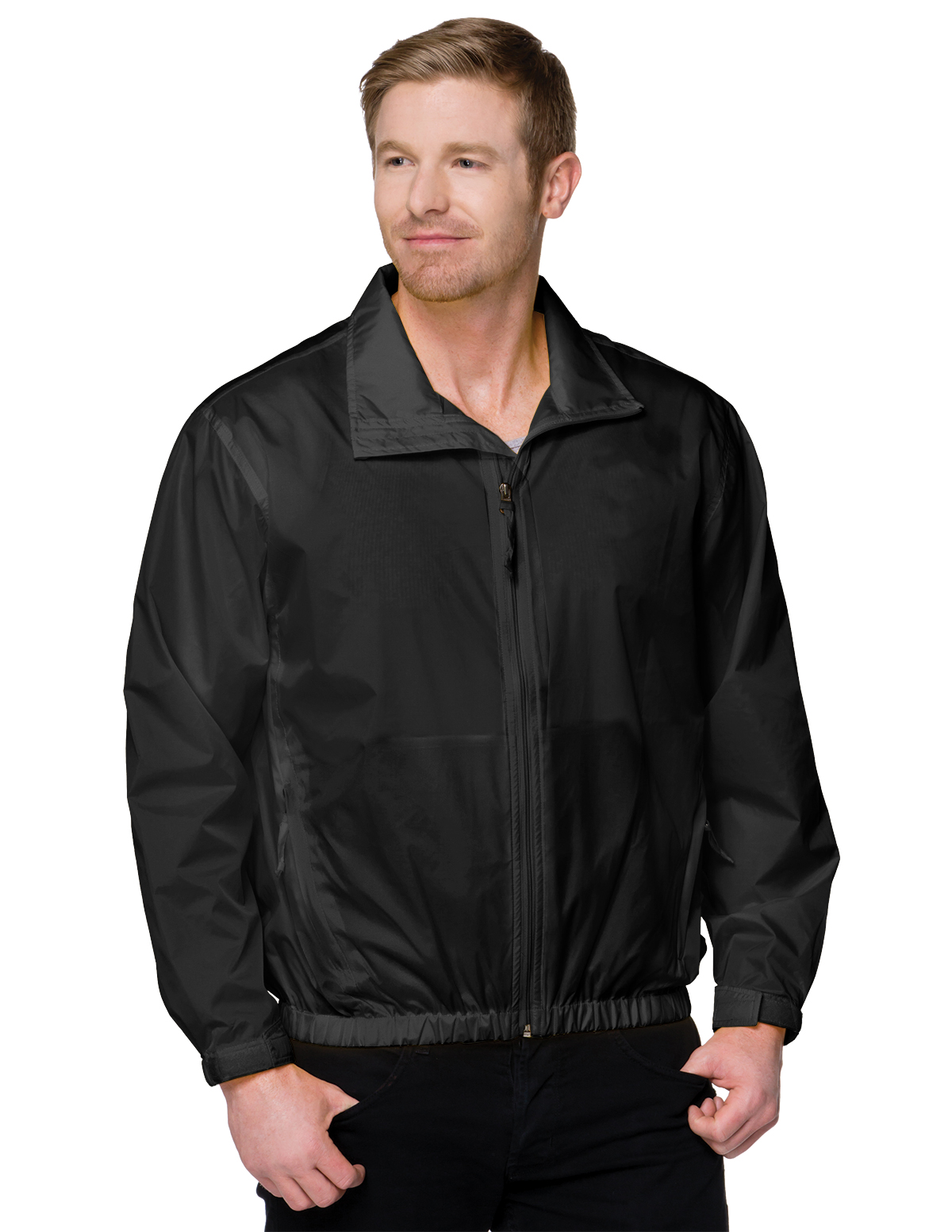 unlined nylon jacket