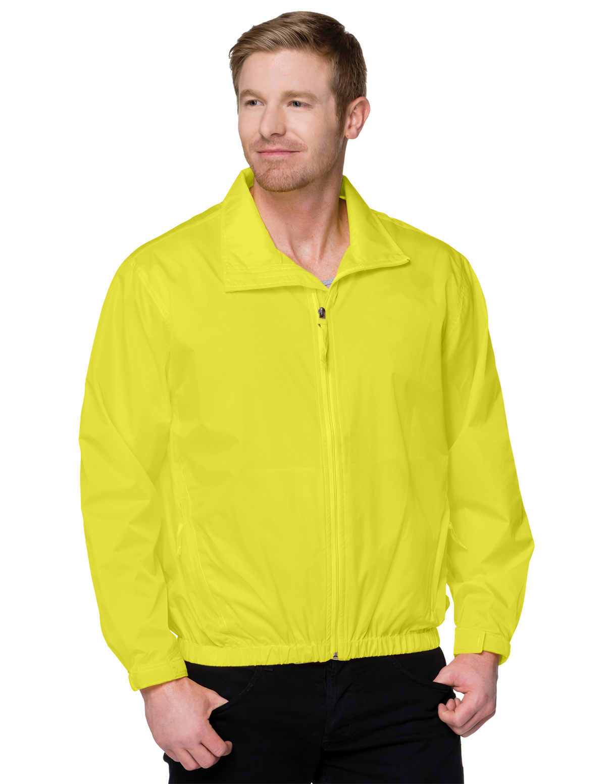 unlined nylon jacket