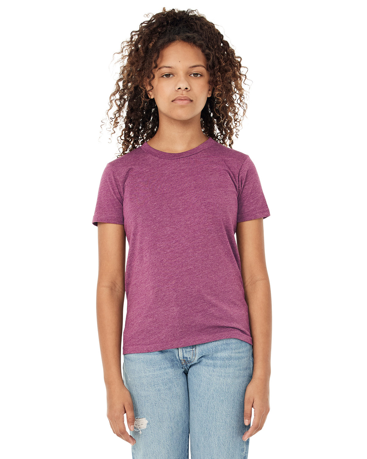 2 Pack Of Bella + Canvas 3001YCV Youth CVC Jersey T Shirt Stylish T-Shirt - Picture 8 of 36