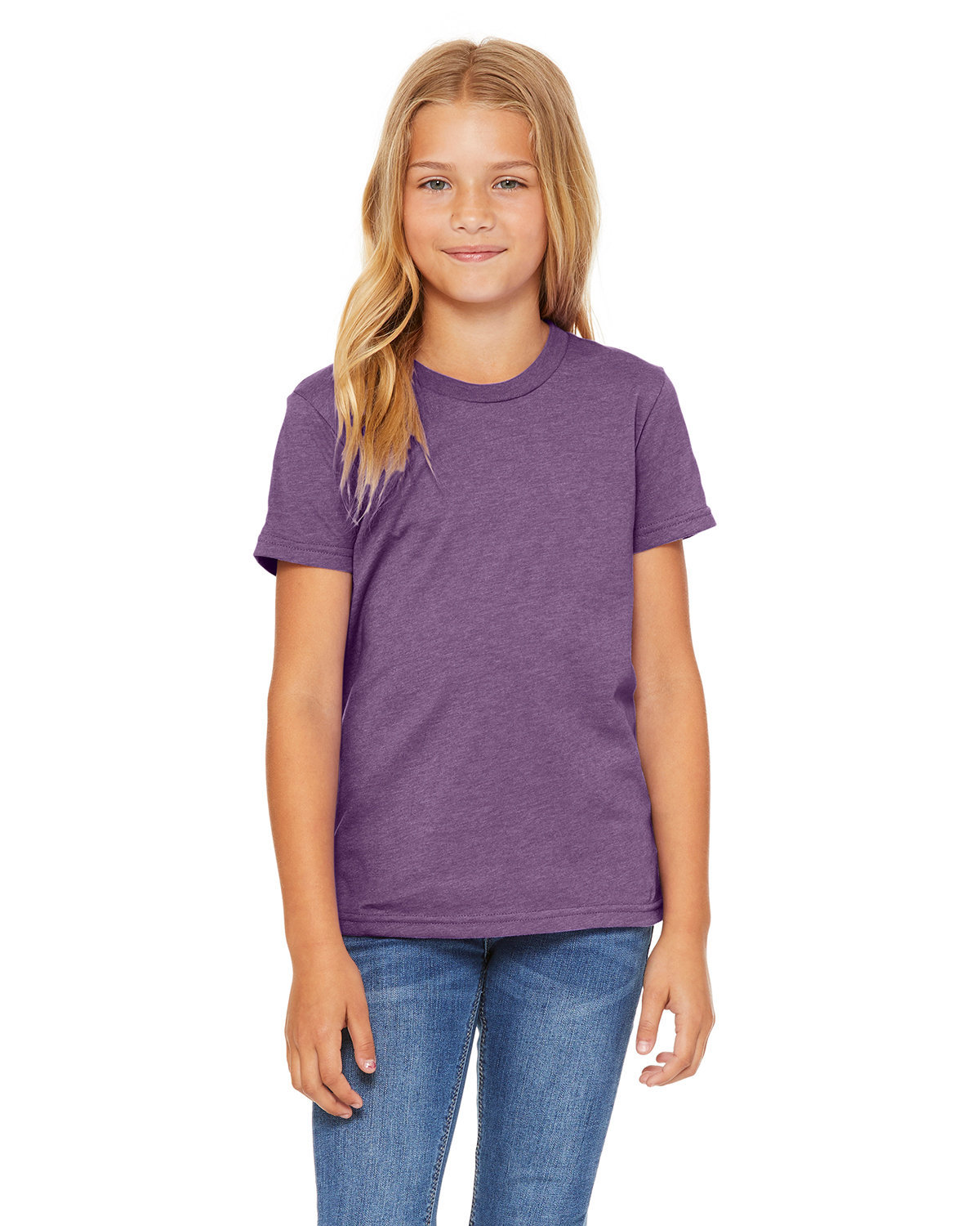 2 Pack Of Bella + Canvas 3001YCV Youth CVC Jersey T Shirt Stylish T-Shirt - Picture 29 of 36