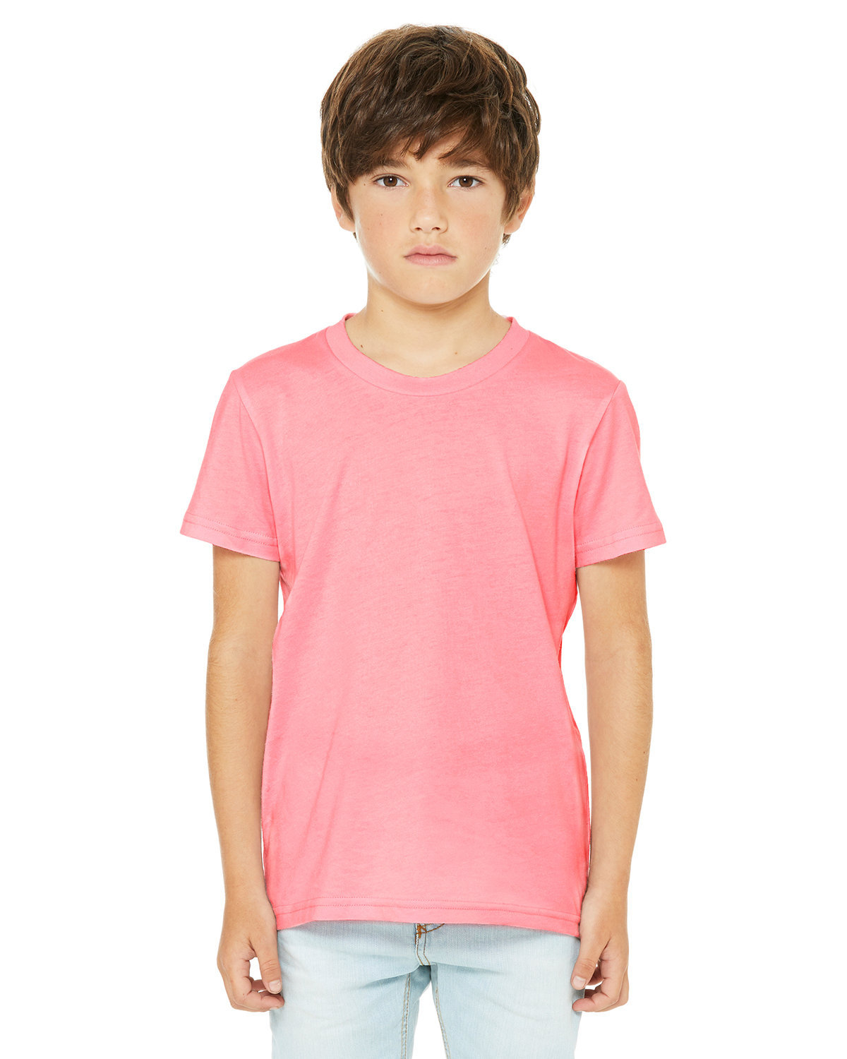 2 Pack Of Bella + Canvas 3001YCV Youth CVC Jersey T Shirt Stylish T-Shirt - Picture 33 of 36