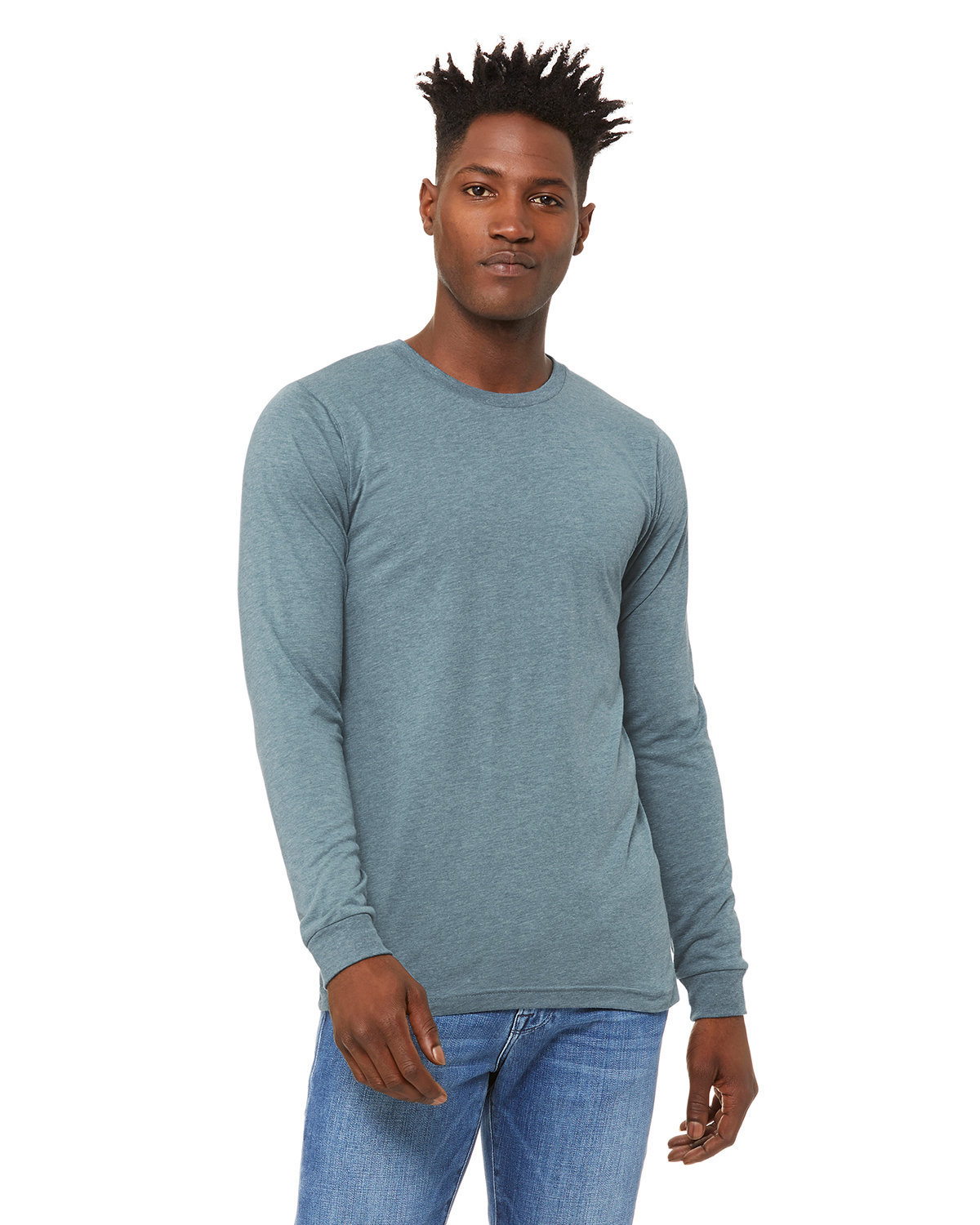 Bella + Canvas 3513 Unisex Retail Fit Triblend T Shirt Long Sleeve T-Shirt - Picture 7 of 20