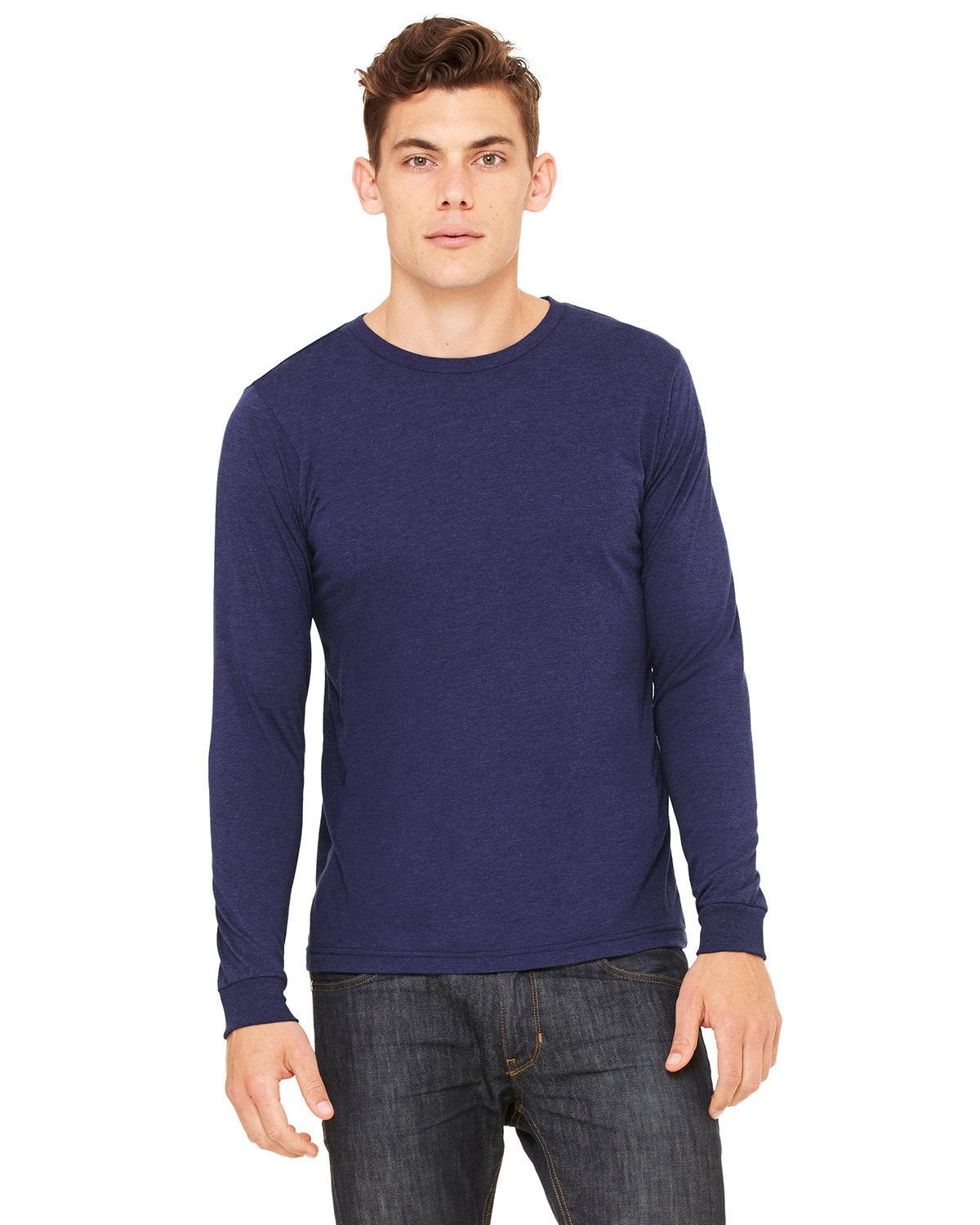 Bella + Canvas 3513 Unisex Retail Fit Triblend T Shirt Long Sleeve T-Shirt - Picture 12 of 20