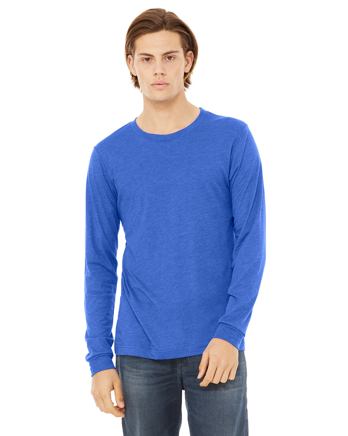 Bella + Canvas 3513 Unisex Retail Fit Triblend T Shirt Long Sleeve T-Shirt - Picture 20 of 20