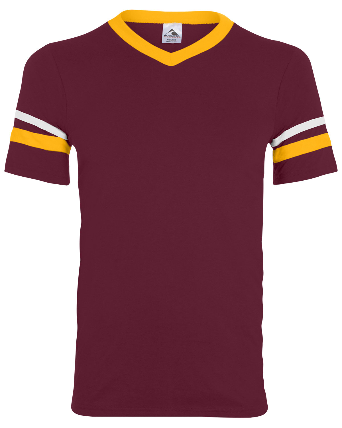 Augusta Sportswear 360 Adult V-Neck Collar T Shirt Sleeve Stripe Jersey T-Shirt - Picture 17 of 33
