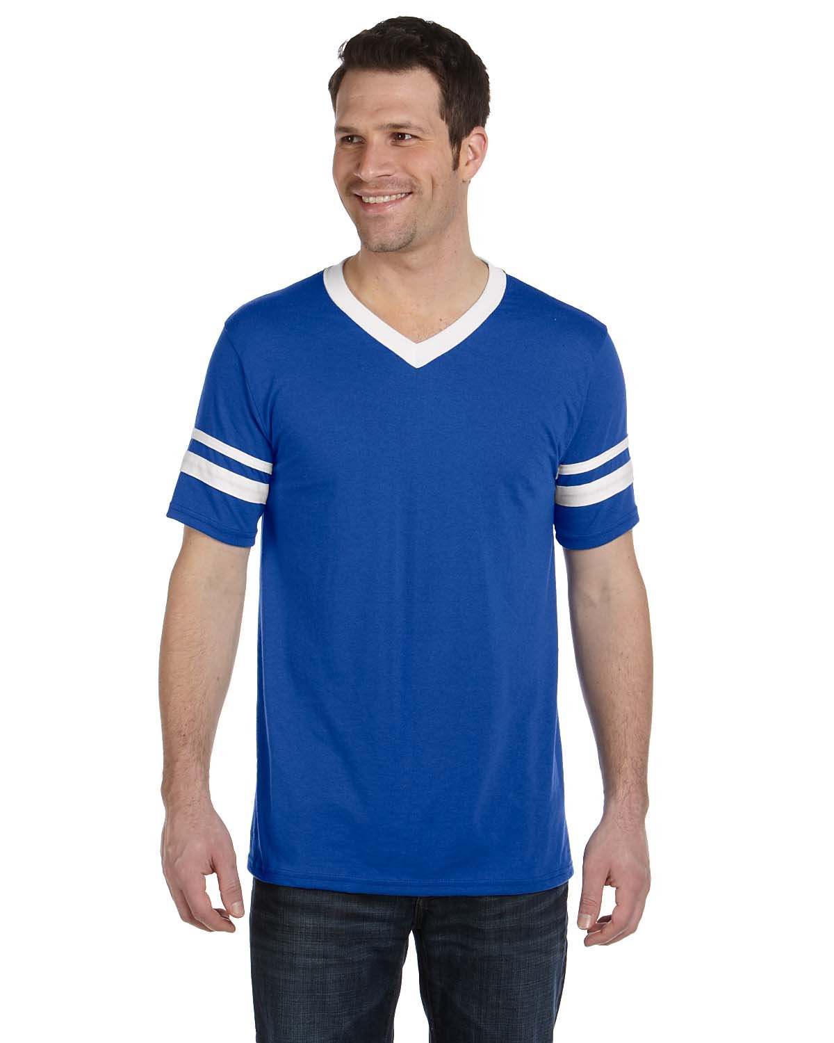 Augusta Sportswear 360 Adult V-Neck Collar T Shirt Sleeve Stripe Jersey T-Shirt - Picture 31 of 33