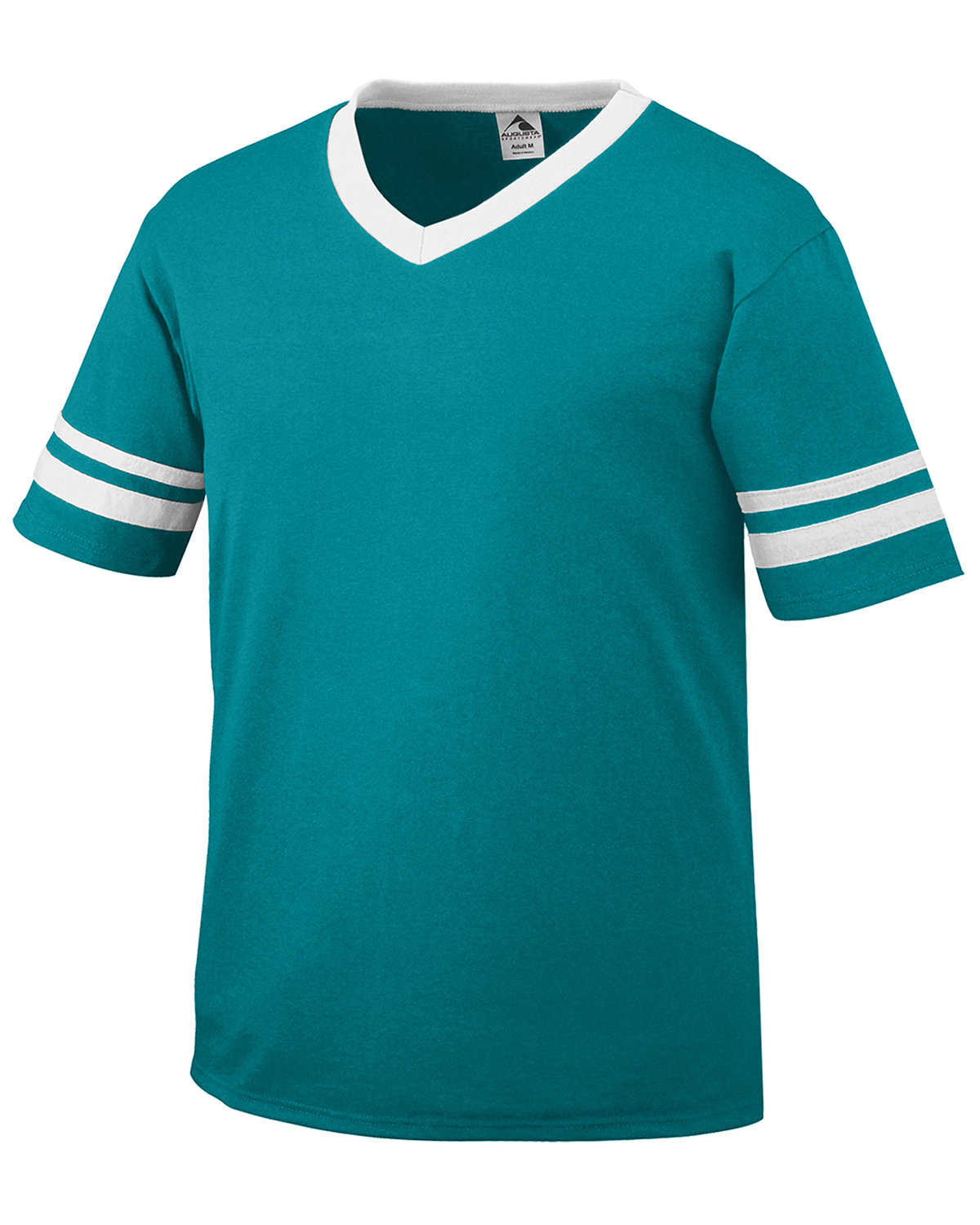 Augusta Sportswear 360 Adult V-Neck Collar T Shirt Sleeve Stripe Jersey T-Shirt - Picture 32 of 33