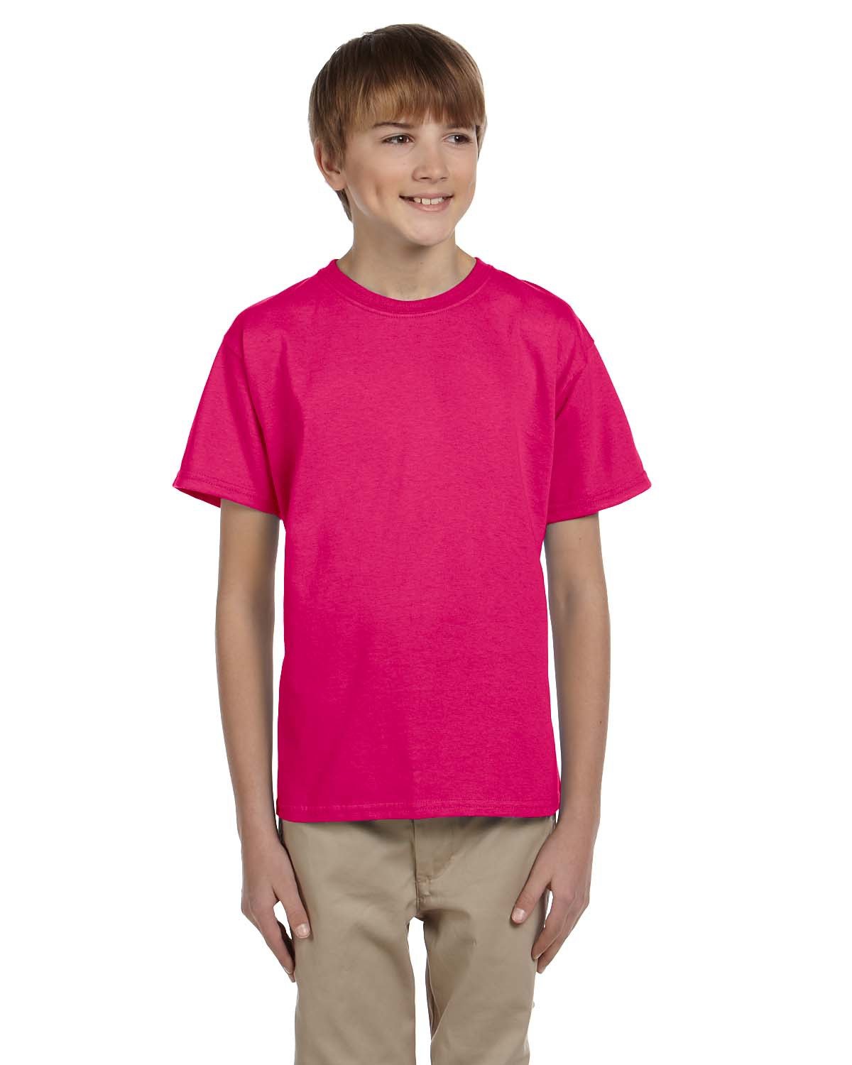 2 Pack Of Fruit of the Loom 3931B Youth HD Cotton T Shirt Stylish T-Shirt - Picture 15 of 46