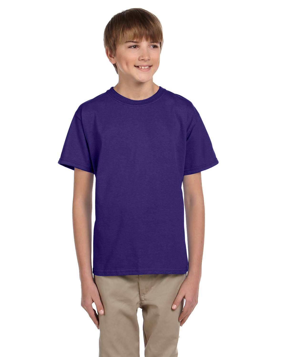 2 Pack Of Fruit of the Loom 3931B Youth HD Cotton T Shirt Stylish T-Shirt - Picture 16 of 46
