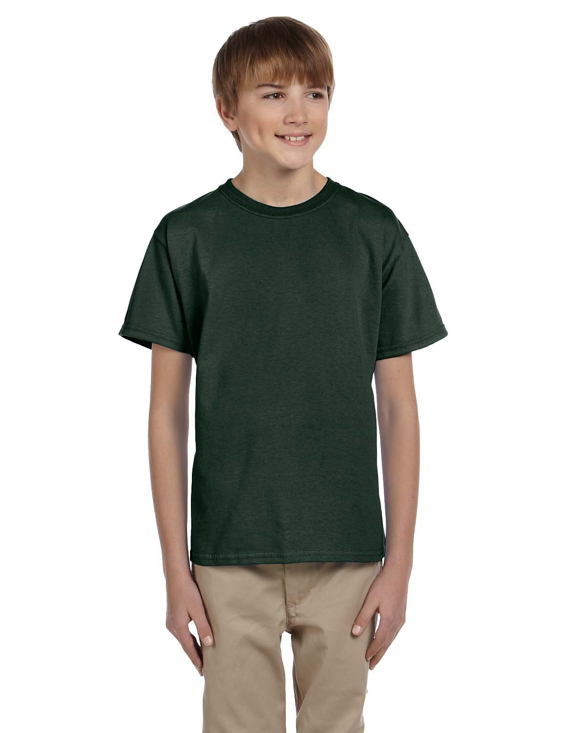 2 Pack Of Fruit of the Loom 3931B Youth HD Cotton T Shirt Stylish T-Shirt - Picture 18 of 46