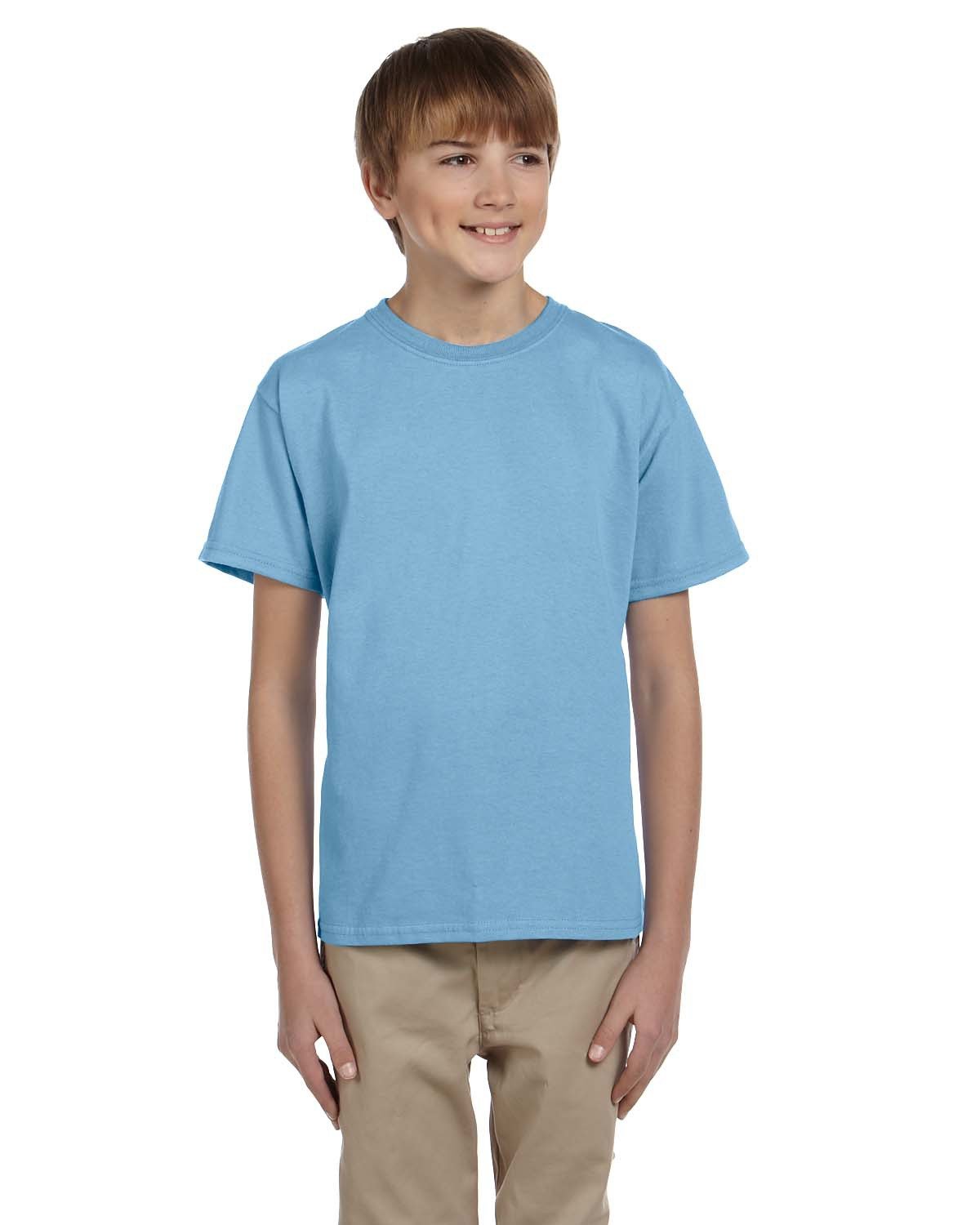 2 Pack Of Fruit of the Loom 3931B Youth HD Cotton T Shirt Stylish T-Shirt - Picture 24 of 46