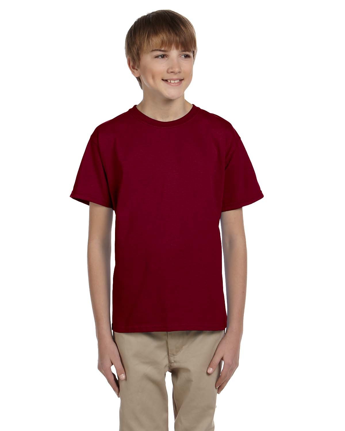 2 Pack Of Fruit of the Loom 3931B Youth HD Cotton T Shirt Stylish T-Shirt - Picture 25 of 46