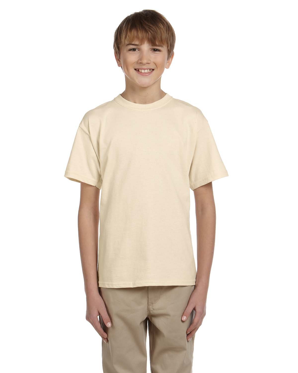 2 Pack Of Fruit of the Loom 3931B Youth HD Cotton T Shirt Stylish T-Shirt - Picture 26 of 46